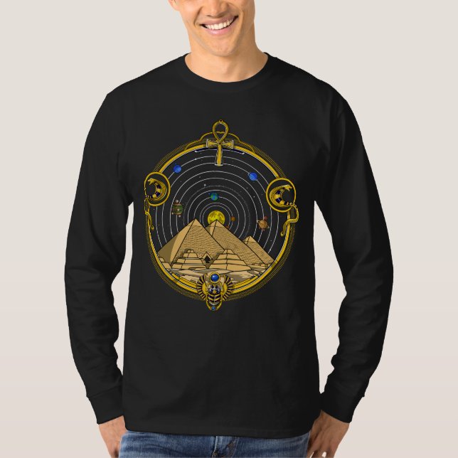 Egyptian Pyramids Astronomy T-Shirt (Front)