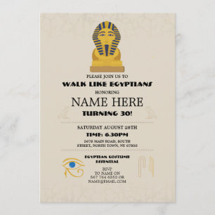 Egyptian Pyramids Birthday Party Pharaohs Egypt Invitation
