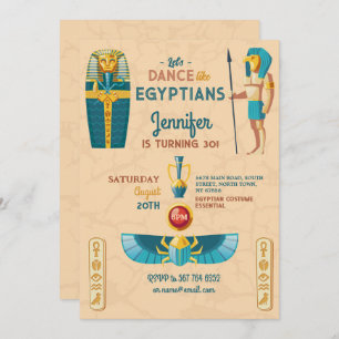 Egyptian Pyramids Birthday Pharaohs Invite