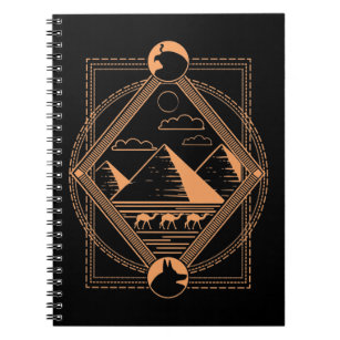 Egyptian Pyramids Camels Anubis Horus Geometry Notebook