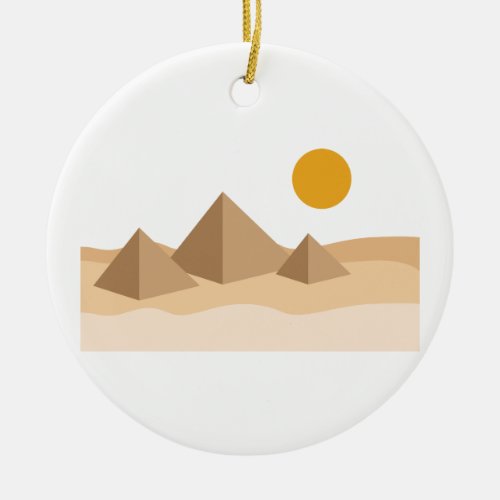 Egyptian Pyramids Ceramic Ornament