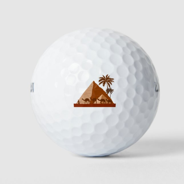 Egyptian pyramids Come & Visit Egypt Gift Golf Balls (Front)