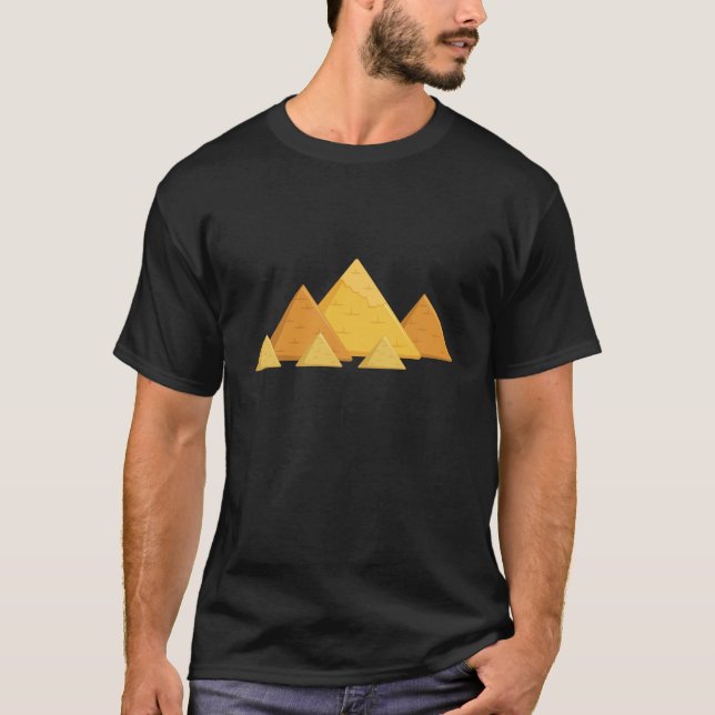 Egyptian Pyramids, Great Pyramid Of Giza T-Shirt (Front)