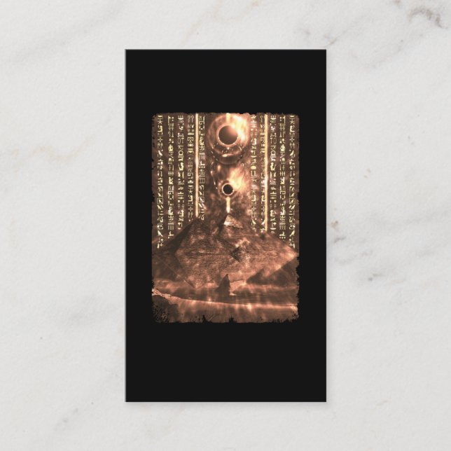 Egyptian Pyramids Hieroglyphics Scarab Artifact Business Card (Front)
