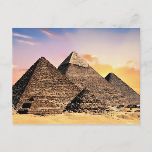 Egyptian Pyramids landscape photograph Postcard