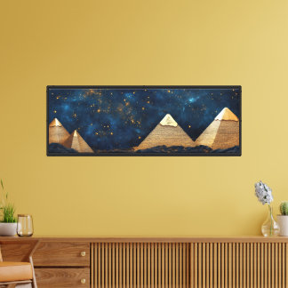 Egyptian Pyramids Night Sky Wall Art – Cosmic Civi