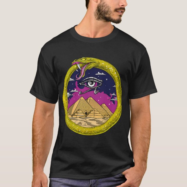 Egyptian Pyramids Ouroboros T-Shirt (Front)