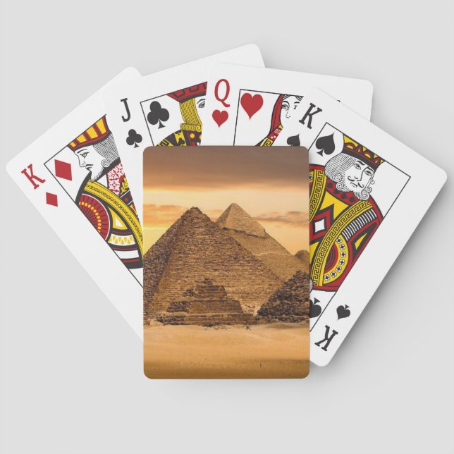 Egyptian pyramids poker cards (Back)