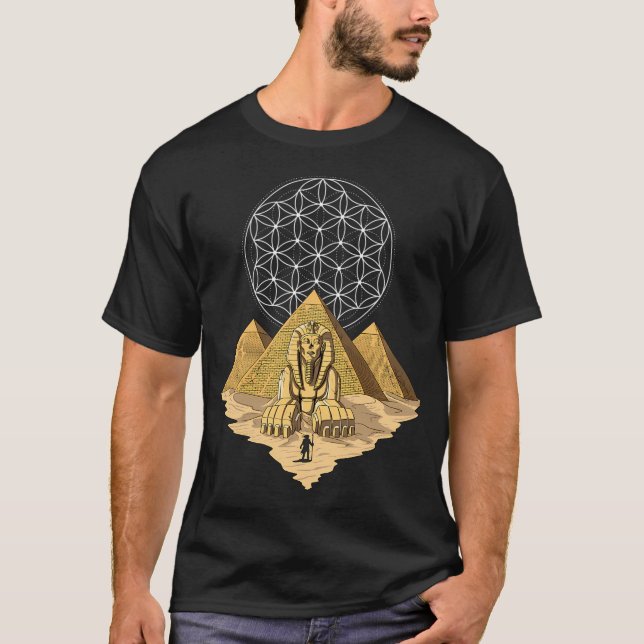 Egyptian Pyramids Sphinx T-Shirt (Front)