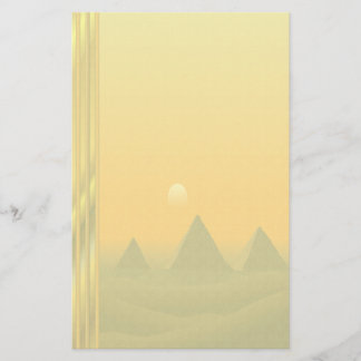 Egyptian Pyramids & Sunrise - No Lines Stationery
