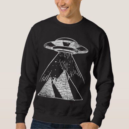Egyptian Pyramids UFO Abduction Alien Astronaut Sc Sweatshirt