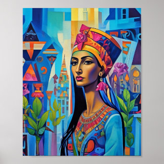 Egyptian queen ملكة مصري Poster Paper (Matte)
