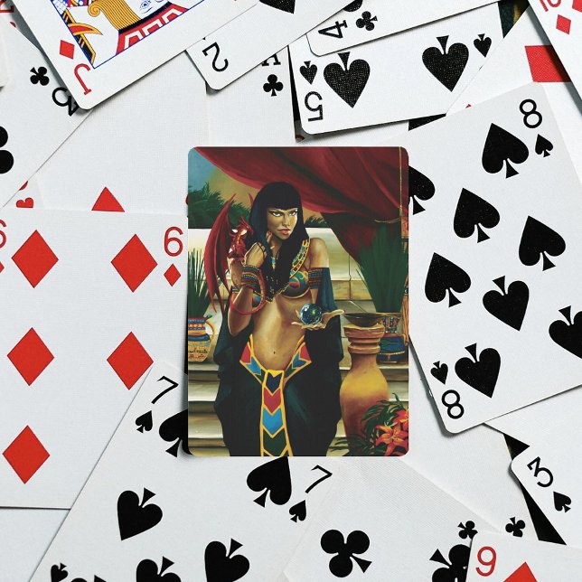 Egyptian Queen Cat Dragon Poker Cards (Creator Uploaded)