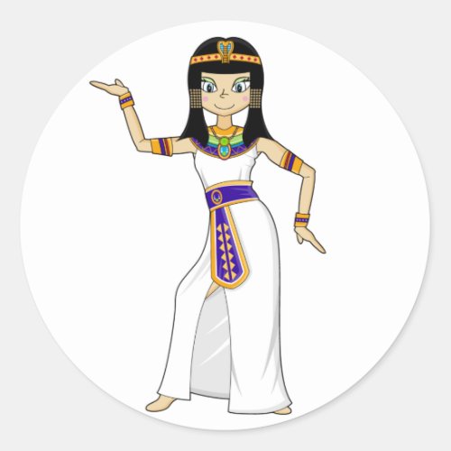 Egyptian Queen Cleopatra Dancing Sticker