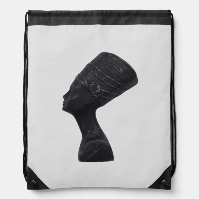 Egyptian queen Nefertiti Drawstring Bag (Front)