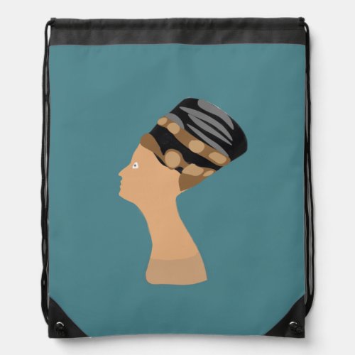 Egyptian queen Nefertiti Drawstring Bag