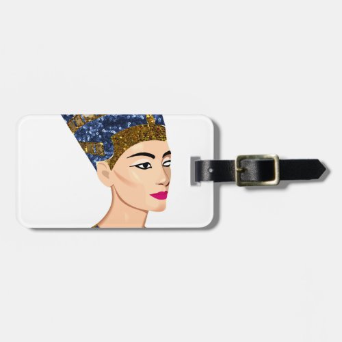 egyptian queen nefertiti luggage tag