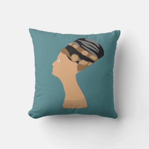 Egyptian queen Nefertiti Throw Pillow