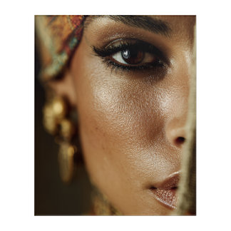 Egyptian Queen Portrait - Gold Jewelry Exotic Art