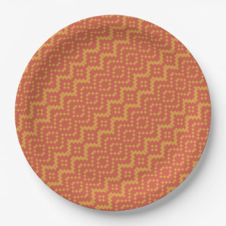 Egyptian Red and Yellow Tribal Paper Plate