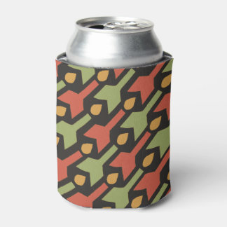 Egyptian Red Green Arrow Pattern Can Cooler