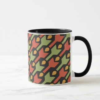 Egyptian Red Green Arrow Pattern Coffee Mug