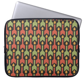 Egyptian Red Green Arrow Pattern Laptop Sleeve