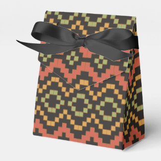 Egyptian Red Green Black Tribal Tent Favor Box
