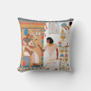 Egyptian Royal Design Throw Pillow