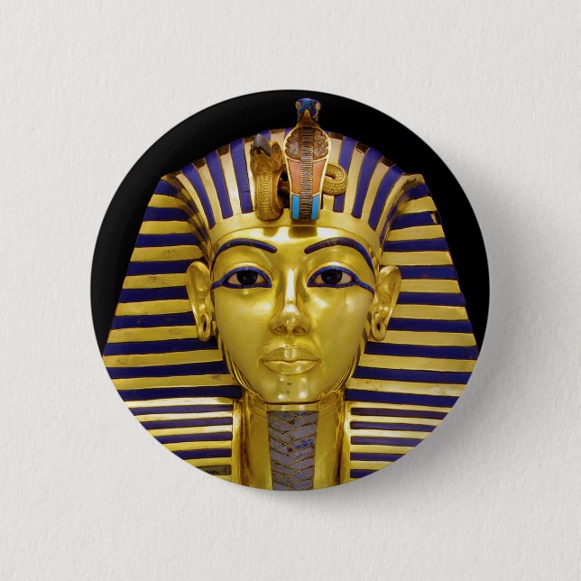 Egyptian Royal Golden Mask Button (Front)