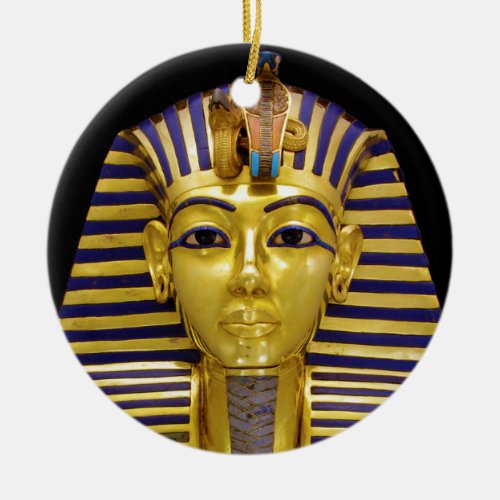 Egyptian Royal Golden Mask Ceramic Ornament