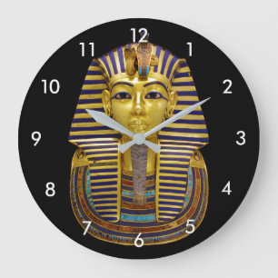 Egyptian Royal Golden Mask Large Clock