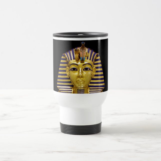 Egyptian Royal Golden Mask Travel Mug (Center)