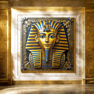Egyptian Royal Golden Mask -Tutankhamun Ceramic Tile