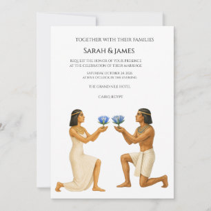 Egyptian Royal Lotus Wedding Invitation