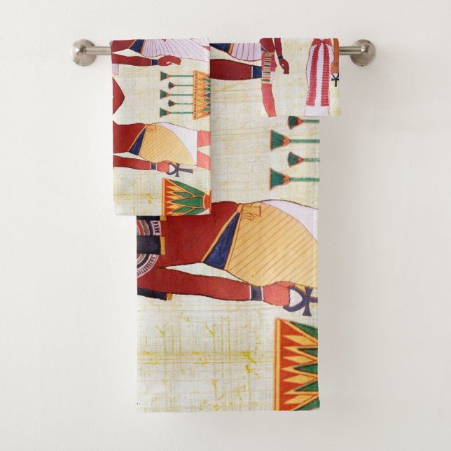 Egyptian Royal Papyrus Bath Towel Set (Insitu)