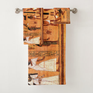 Egyptian Royal Papyrus Bath Towel Set