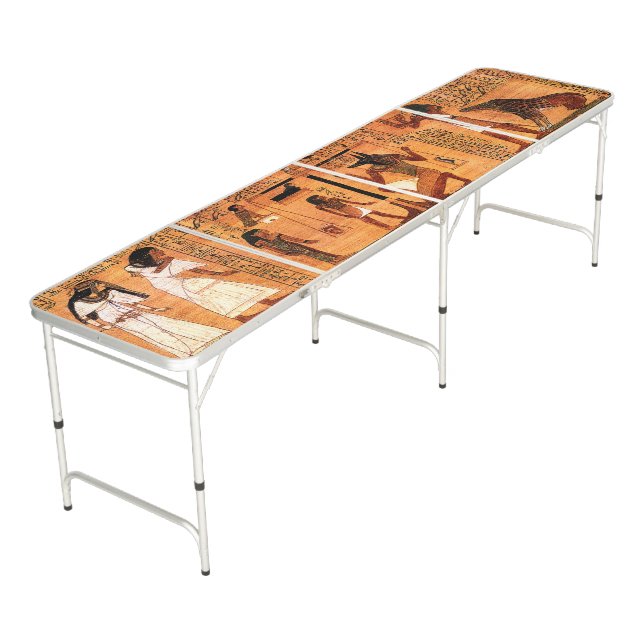 Egyptian Royal Papyrus Beer Pong Table (Angled)