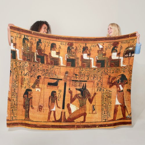 Egyptian Royal Papyrus Fleece Blanket