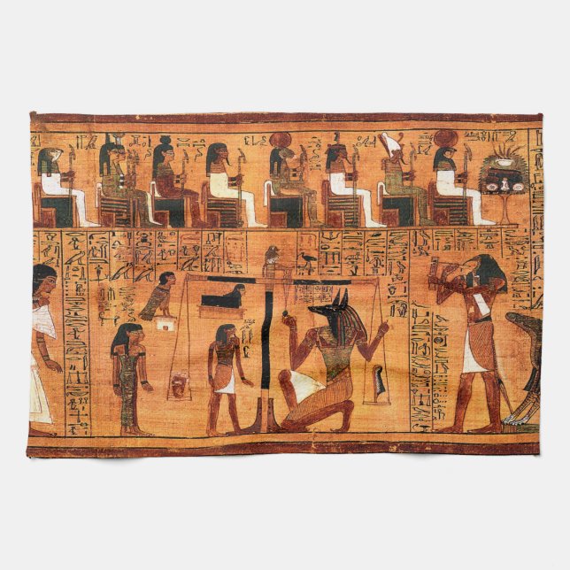 Egyptian Royal Papyrus Kitchen Towel (Horizontal)