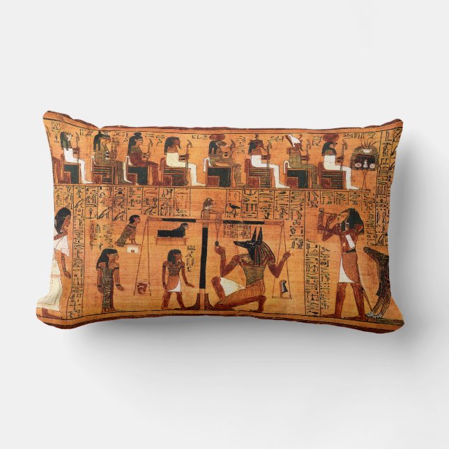 Egyptian Royal Papyrus Lumbar Pillow (Front)