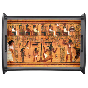 Egyptian Royal Papyrus Serving Tray