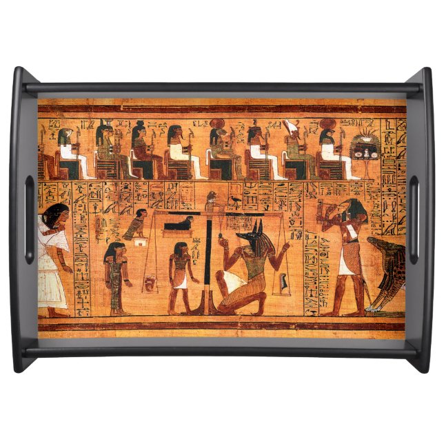 Egyptian Royal Papyrus Serving Tray (Front)