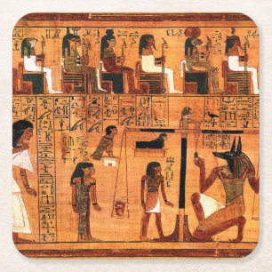 Egyptian Royal Papyrus Square Paper Coaster