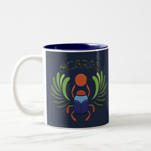 Egyptian Scarab Beetle Ancient Egypt Classic  Two_Tone Coffee Mug