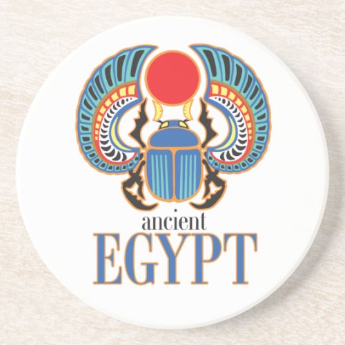 Egyptian scarab beetle Ancient Egypt Coaster