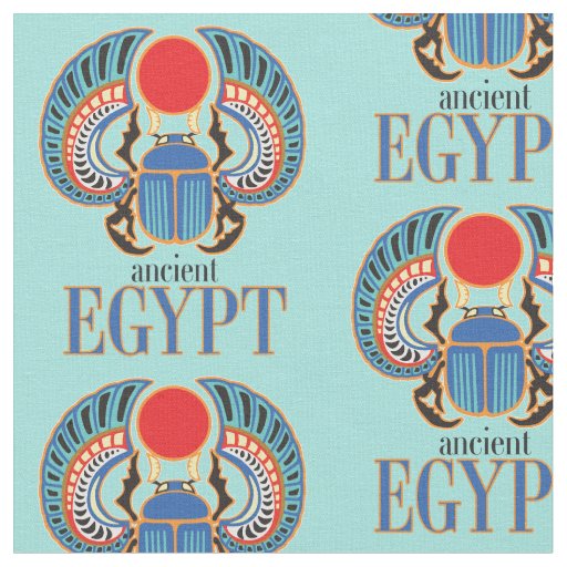 Egyptian scarab beetle. Ancient Egypt Fabric