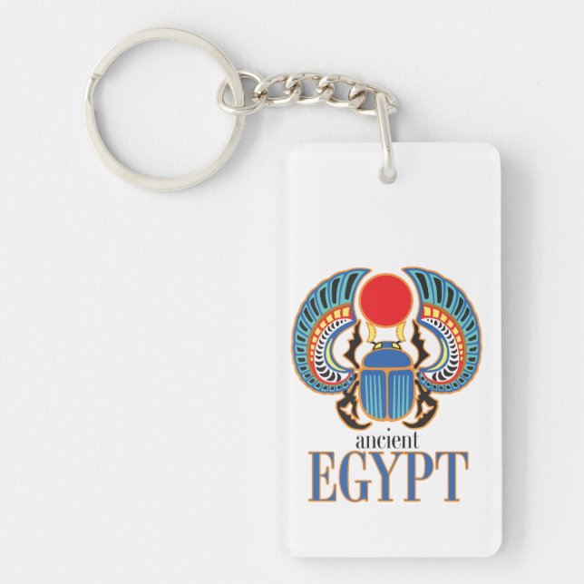 Egyptian scarab beetle. Ancient Egypt Keychain (Front)