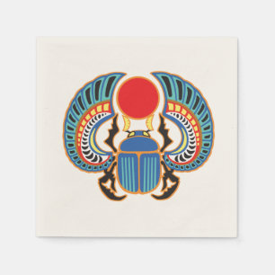 Egyptian scarab beetle. Ancient Egypt Napkins