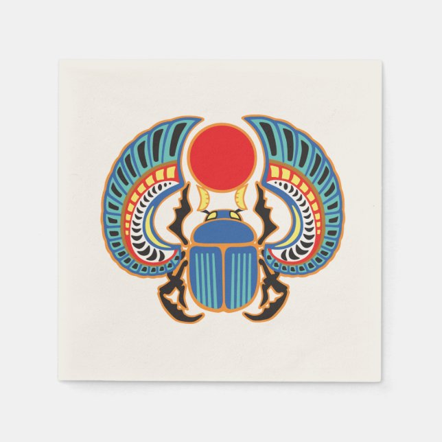 Egyptian scarab beetle. Ancient Egypt Napkins (Front)
